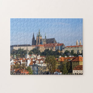 Puzzle Vue de la vieille ville et du château de Prague, R