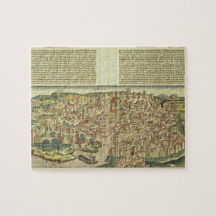 Puzzle Vue de la ville murée de Florence, du Nure
