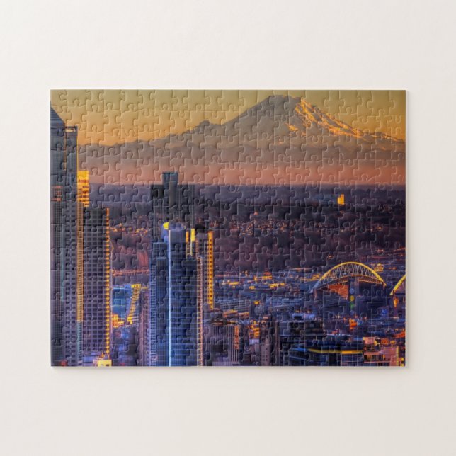 Puzzle Vue de paysage urbain de Seattle du centre, le (Horizontal)