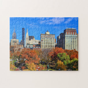 Puzzle Vue d'en haut : Automne à Union Carré Park NYC