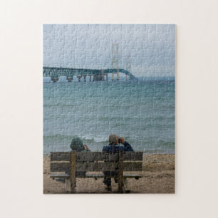 Puzzle Vue du pont Mackinac