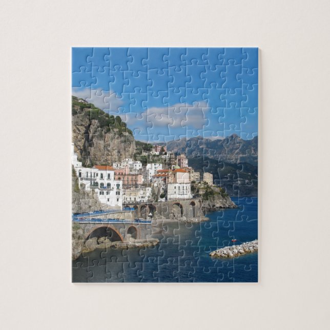 Puzzle Vue éloignée d'Atrani sur la côte d'Amalfi (Vertical)