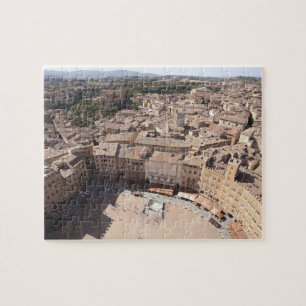 Puzzle Vue en grand angle du paysage urbain, Sienne, Ital
