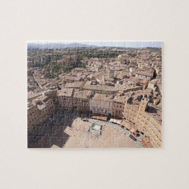 Puzzle Vue en grand angle du paysage urbain, Sienne, Ital (Horizontal)