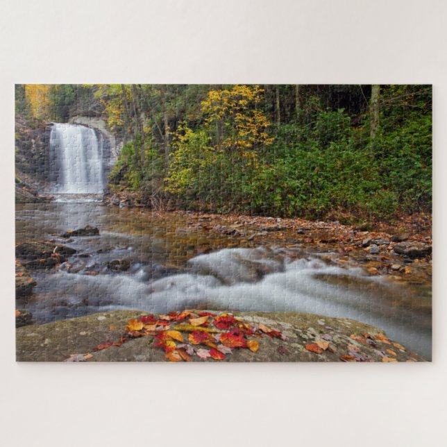 Puzzle Vue Glass Falls Pisgah Forêt nationale (Horizontal)