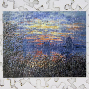 Puzzle Vue maritime avec coucher de soleil par Claude Mon