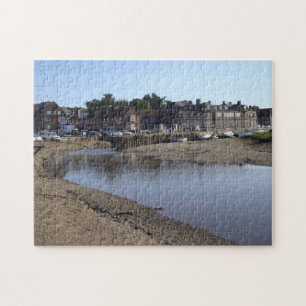 Puzzle vue mer sur le village anglais en bord de mer