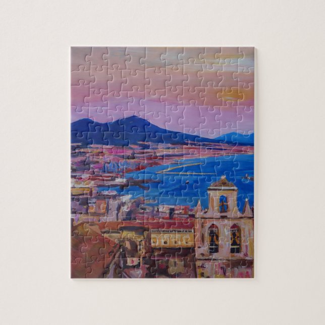 Puzzle Vue merveilleuse de ville de Naples avec le bâti (Vertical)