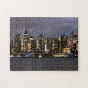 Puzzle Vue panoramique de début de soirée de Manhattan