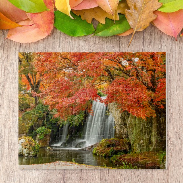 Puzzle Vue Pittoresque Automne | Cascade et ruisseau (Créateur téléchargé)