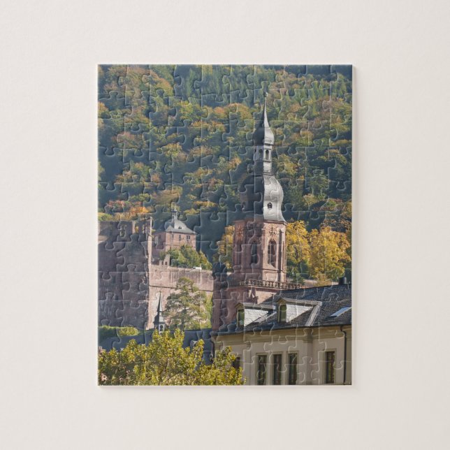 Puzzle Vue sur la vieille ville d'Heidelberg (Vertical)