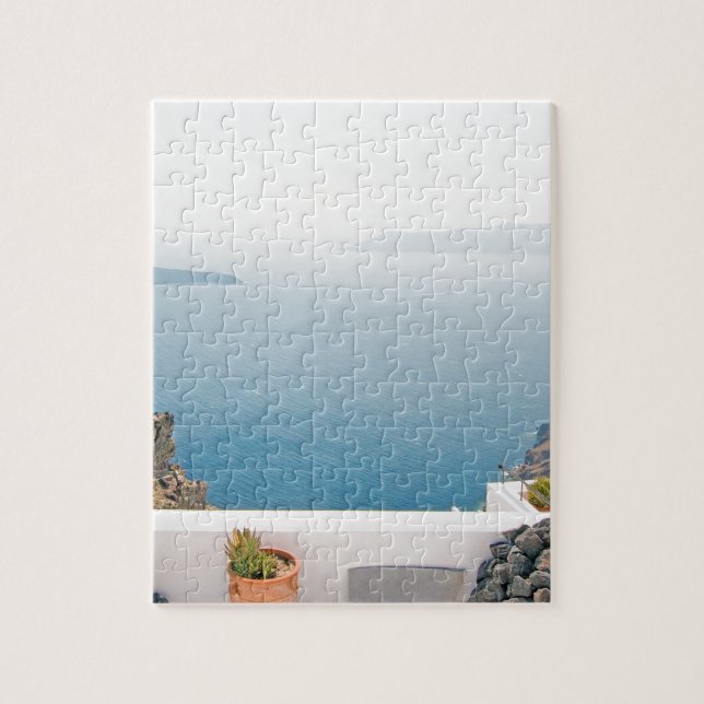 Puzzle Vue sur l'île de Santorin (Vertical)