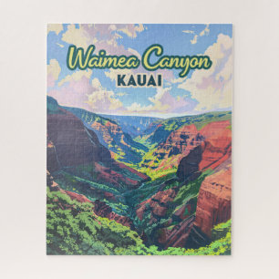 Puzzle Waimea Canyon Kauai Hawaii Paysage Rétro