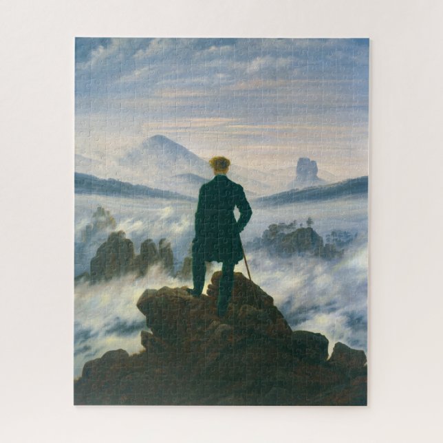Puzzle Wanderer au-dessus de la mer de brouillard par Cas (Vertical)
