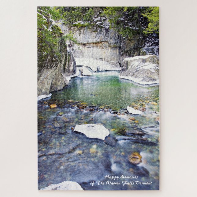 Puzzle Warren Falls Vermont.voeux de Noël Jigsaw Pu (Vertical)