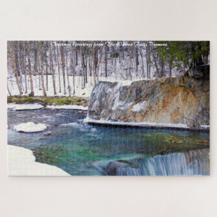 Puzzle Warren Falls Vermont.voeux de Noël Jigsaw Pu