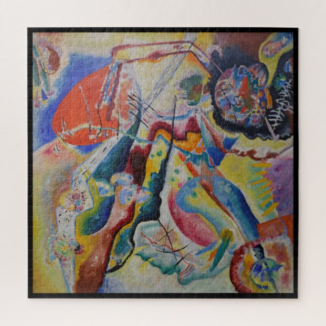 Puzzle Wassily Kandinsky, Peinture avec une teinte rouge (Vertical)