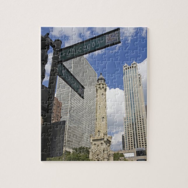 Puzzle Water Tower, Chicago, Illinois, USA (Vertical)