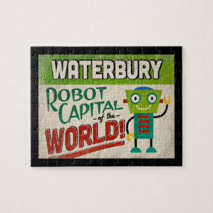 Puzzle Waterbury Connecticut Robot - Vintage amusant