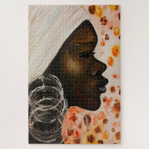 Puzzle Watercolor - African Beauty - Painted by Migned
