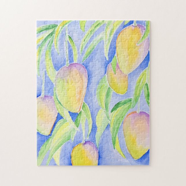 Puzzle- Watercolor Mangoes Jigsaw Puzzle (Vertical)