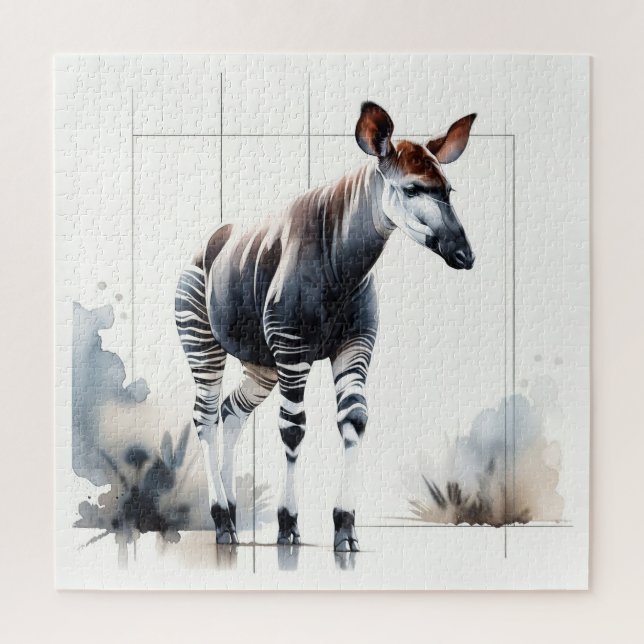 Puzzle Watercolor Okapi AREF285 - Watercolor (Vertical)