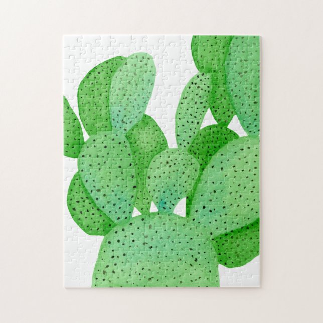 Puzzle Watercolor Prickly Pear (Vertical)