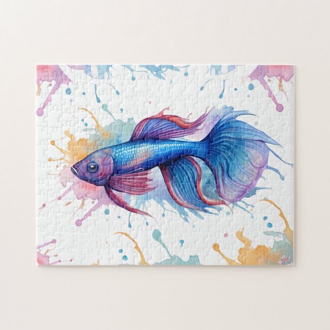 Puzzle - Watercolor Series: Betta Fish (Horizontal)