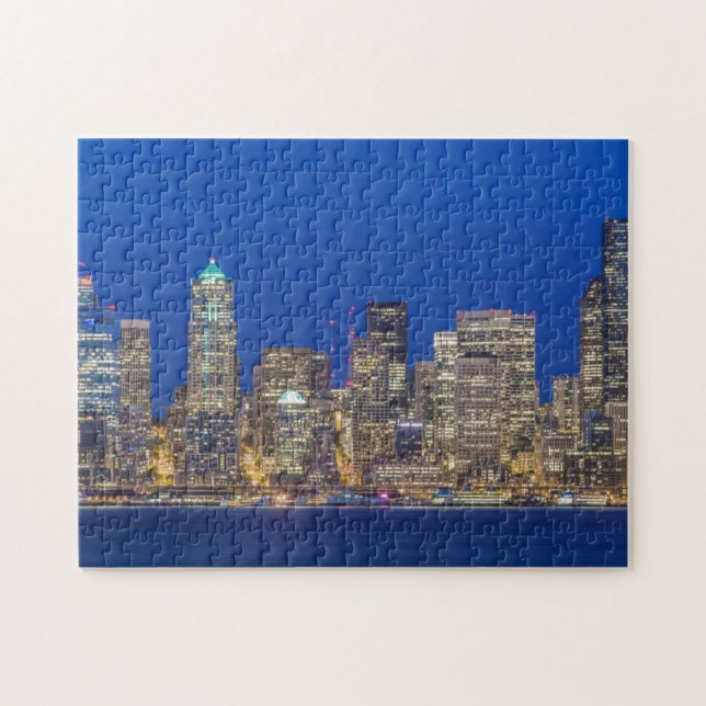 Puzzle Waterfront et Downtown Skyline à Twilight (Horizontal)