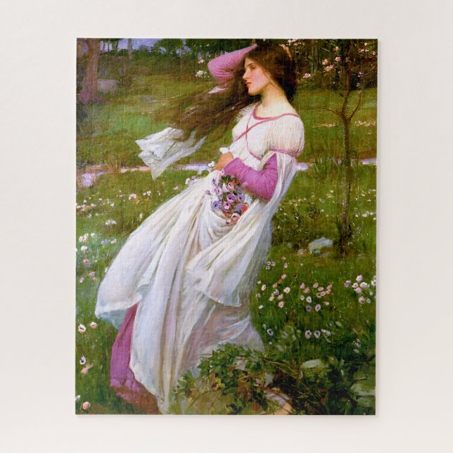Puzzle Waterhouse Windflowers Windswept Art (Vertical)