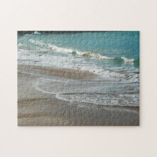Puzzle Waves Lapping on the Beach Turquoise Blue Ocean