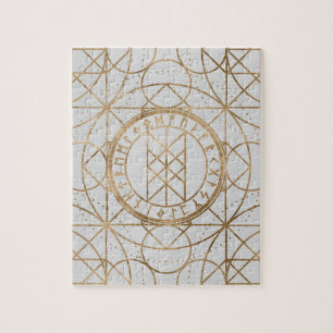 Puzzle Web de Wyrd Matrix de destin - or en pastel