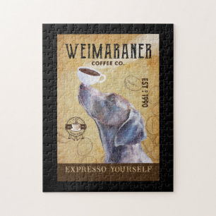 Puzzle Weimaraner Dog Coffee Company Canvas