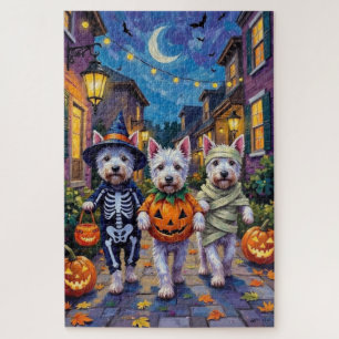 Puzzle West Highland White Terrier En Costumes Halloween