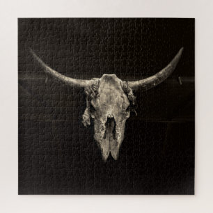 Puzzle Western Bull Skull Country Cowboy Russe Vintage