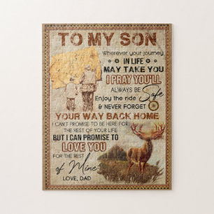 Puzzle Wherever Your Journey In Life - Deer Dad To Son 