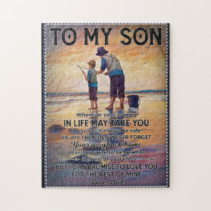Puzzle Wherever Your Journey In Life-Fishing Dad To Son 