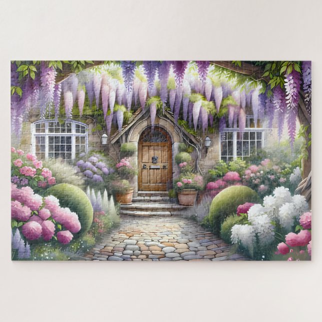 Puzzle Whimsical Cottage Garden Pathway (Horizontal)