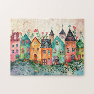 Puzzle Whimsical Imaginaire Cottagecore House Village