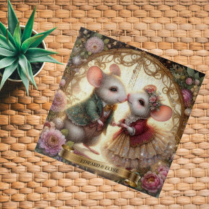Puzzle Whimsical Love Personnalisé Souris Couple Mariage