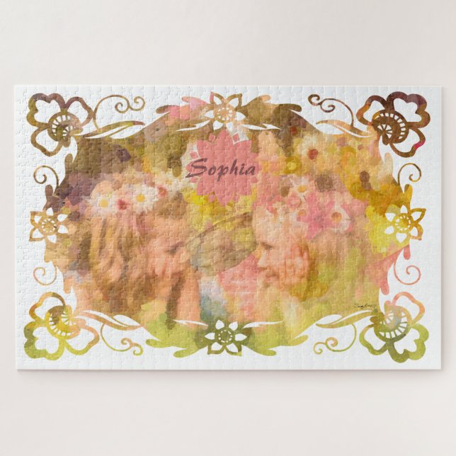 Puzzle Whispers of Magic: Two Fairy Friends in a Garden (Horizontal)