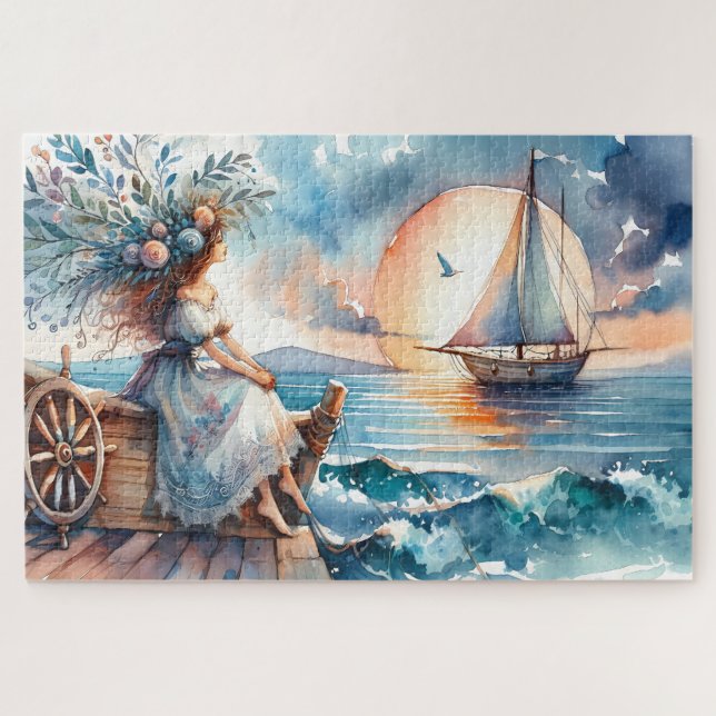 Puzzle Whispers of the Sea at Sunset (Horizontal)