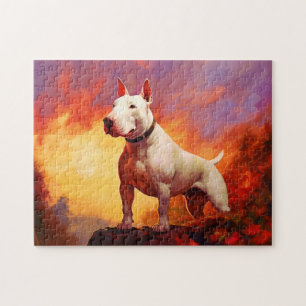 Puzzle White Bull Terrier