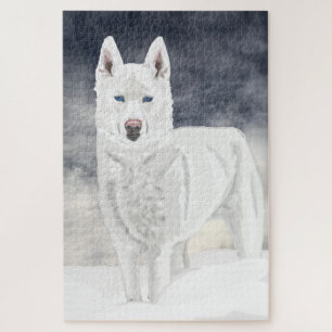 Puzzle White Husky