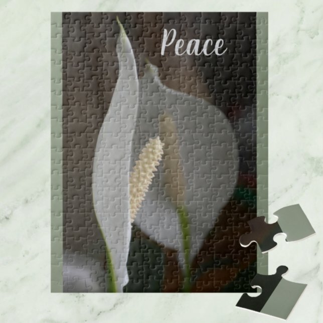 Puzzle White Peace Lily Botanique Floral Photographie (Créateur téléchargé)