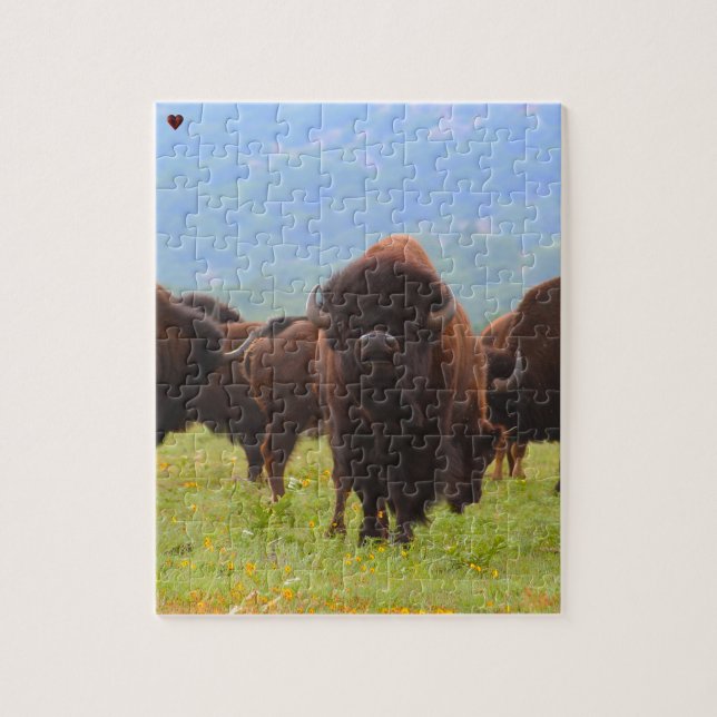 Puzzle Wild Bison Oklahoma (Vertical)