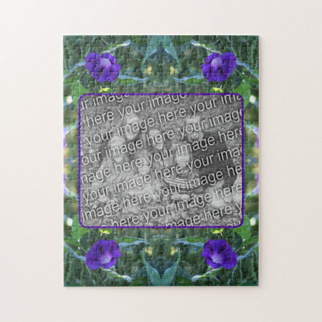 Puzzle Wild Morning Glory Flowame Ajouter Votre Photo (Vertical)