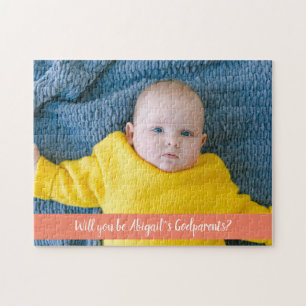 Puzzle Will You Be Godparents Proposal with Photo
