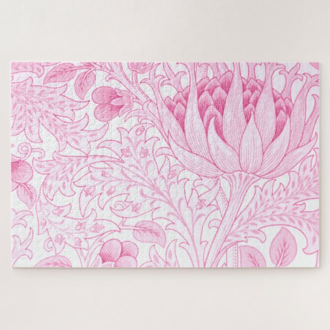 Puzzle William Morris Artichoke rose pâle (Horizontal)
