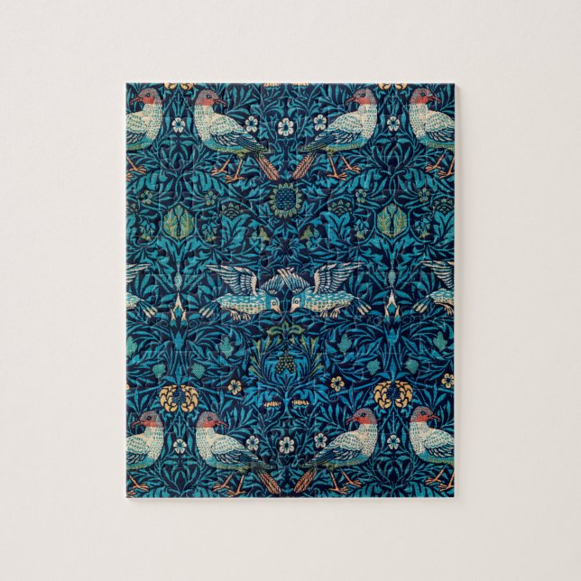 Puzzle William Morris Birds Art Nouveau Motif Floral (Vertical)